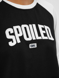 Juodai-baltas moteriškas sportinis dviejų dalių kostiumas OZONEE JS/M58631AB