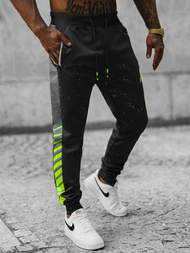 Juoda vyriškos sportinės kelnės OZONEE JS/K10232Z