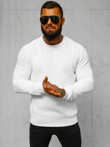 Baltas vyriškas džemperis OZONEE JS/2001-10Z