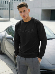 Juodas vyriškas džemperis OZONEE JS/8B1992/3