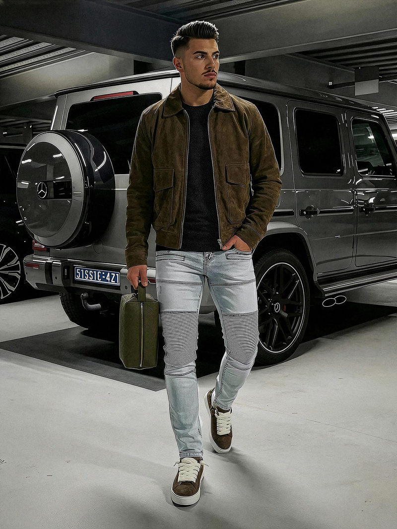 Šviesiai-mėlyni vvyriški džinsai OZONEE O/EM8889Z