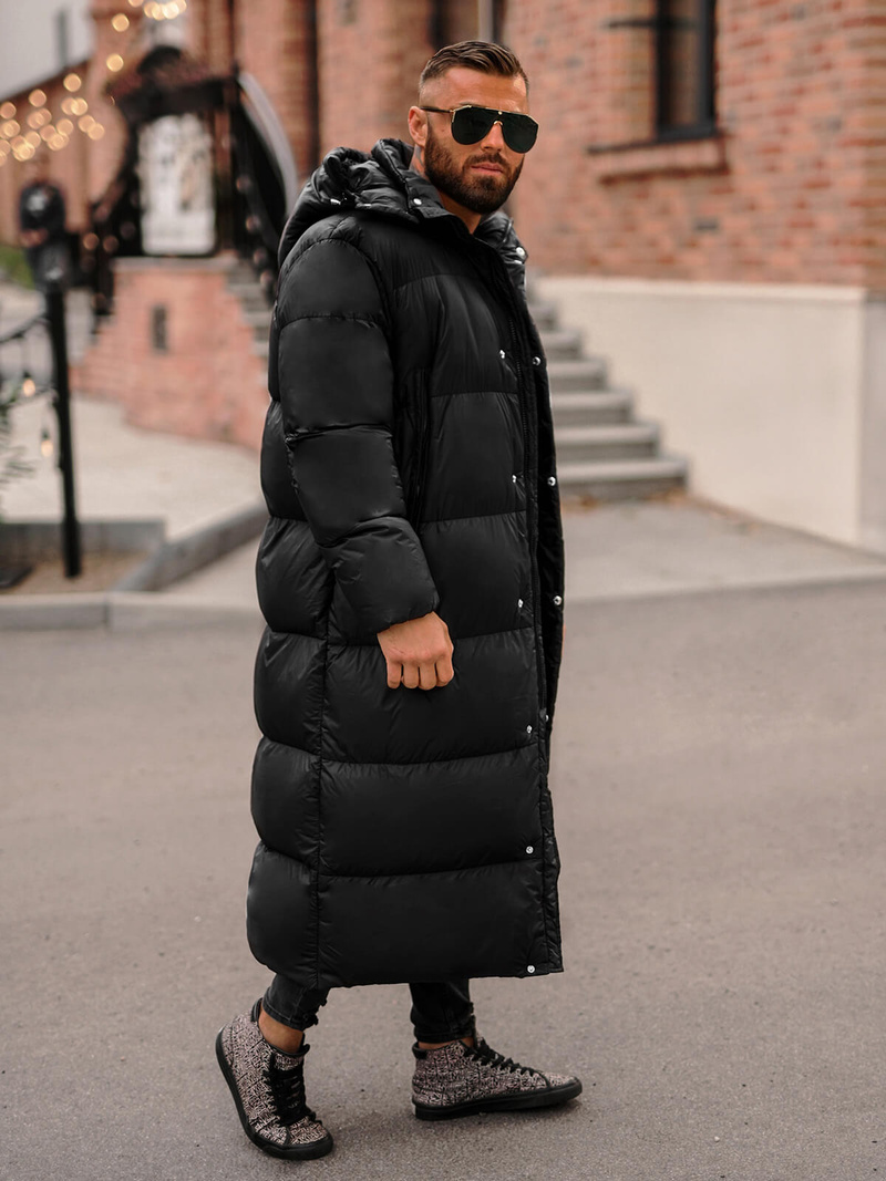 Juoda vyriška žieminė striukė OZONEE O/M3202Z