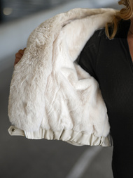 Smėlinis Moteriška Odinė Striukė OZONEE JS/11Z8172Z