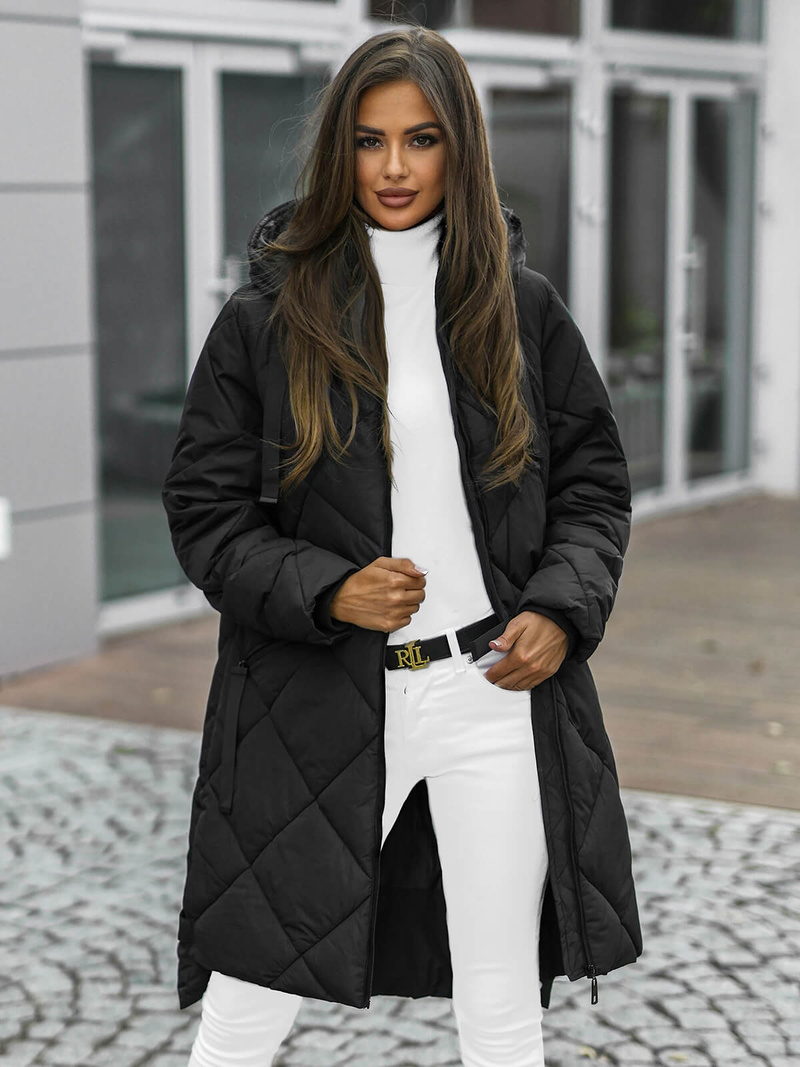 Juoda moteriška striukė OZONEE JS/5M3168/392Z