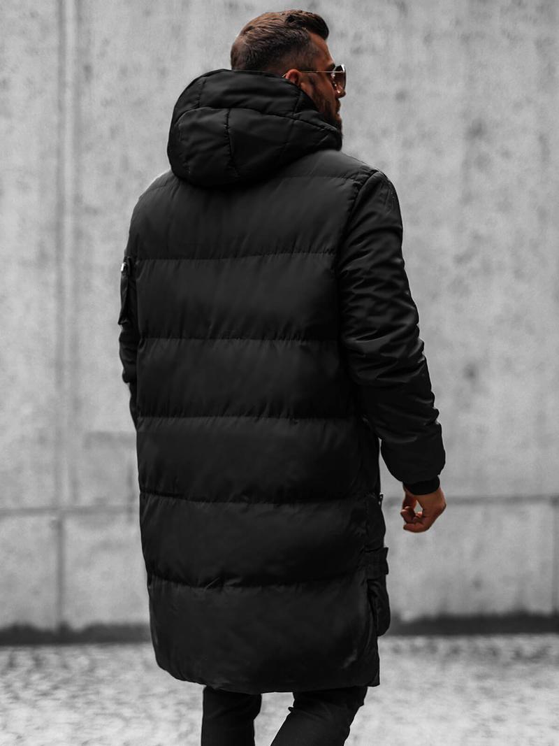 Juodi vyriška žieminė striukė OZONEE O/M799