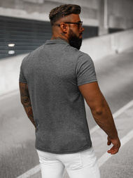 Grafitinė vyriški polo marškinėliai OZONEE JS/8T80/5Z