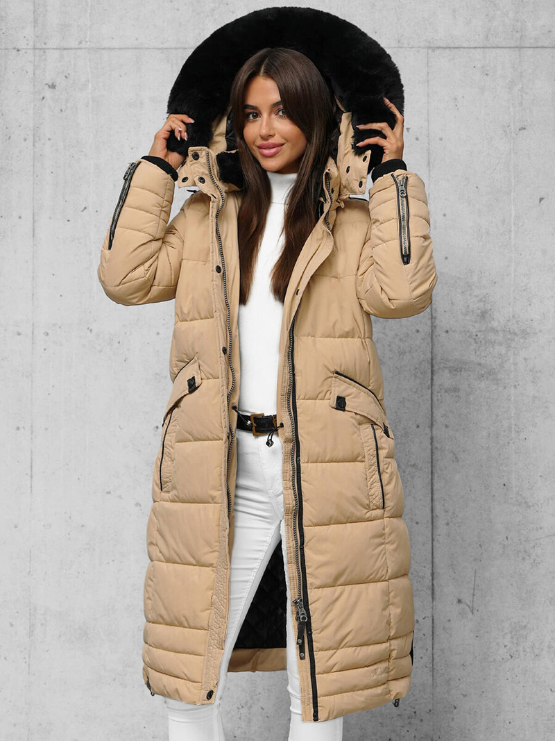 Smėlinis moteriška striukė OZONEE O/W377