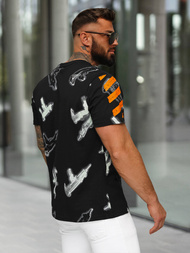 Juodi vyriški marškinėliai OZONEE O/MPO3471