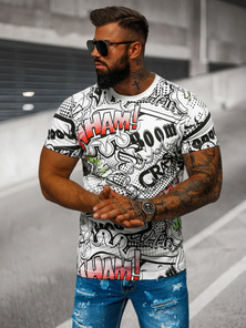 Baltas vyriški marškinėliai OZONEE O/T137/1