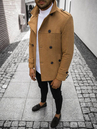 Šviesus-Camel vyriškas paltas OZONEE O/5627