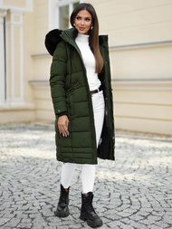 Rusvai žalsva moteriška striukė OZONEE O/W377Z