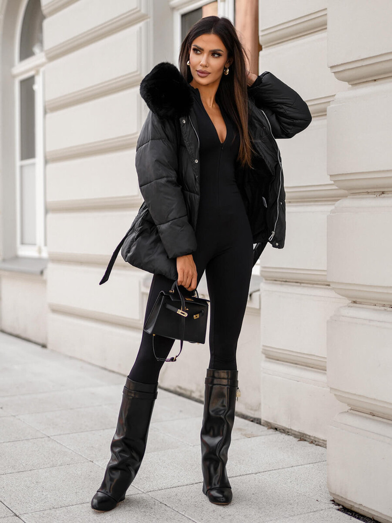 Juoda moteriška striukė OZONEE JS/16M9206/392