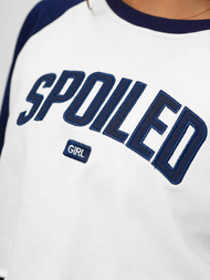 Baltai-granatinė moteriškas sportinis dviejų dalių kostiumas OZONEE JS/M58631AB