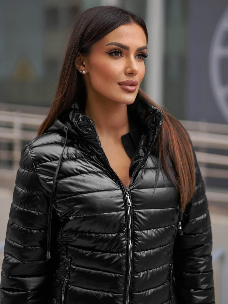 Juoda moteriška striukė OZONEE JS/16M9106/392