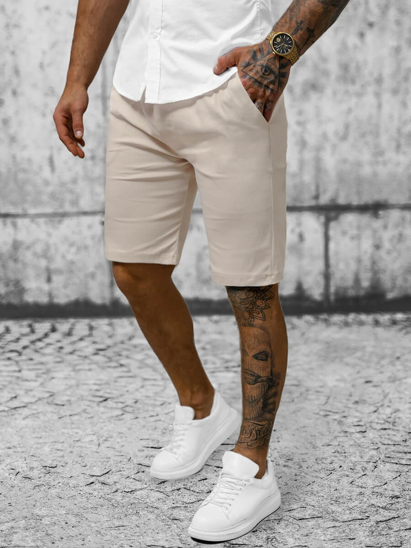 Smėliniai vyriški chino šortai OZONEE O/P4052