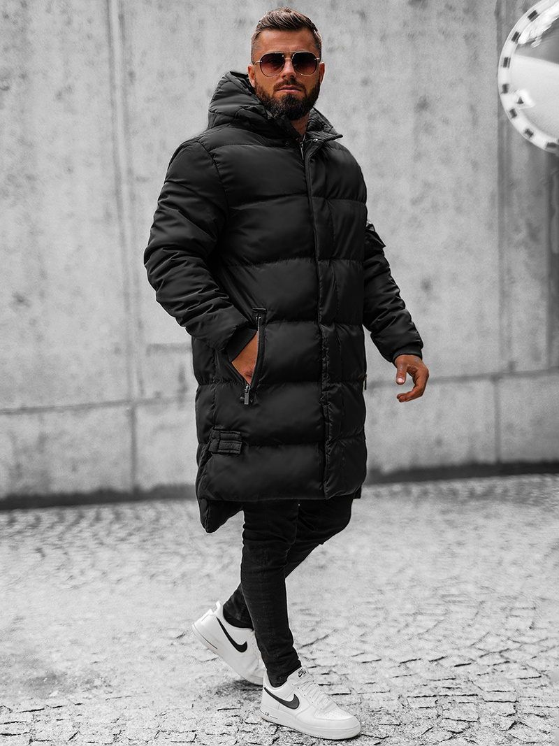 Juodi vyriška žieminė striukė OZONEE O/M799