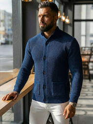 Granatinis vyriškas megztinis OZONEE NB/MM6020/6Z