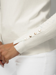 Baltas moteriškas megztinis OZONEE JS/8004/8