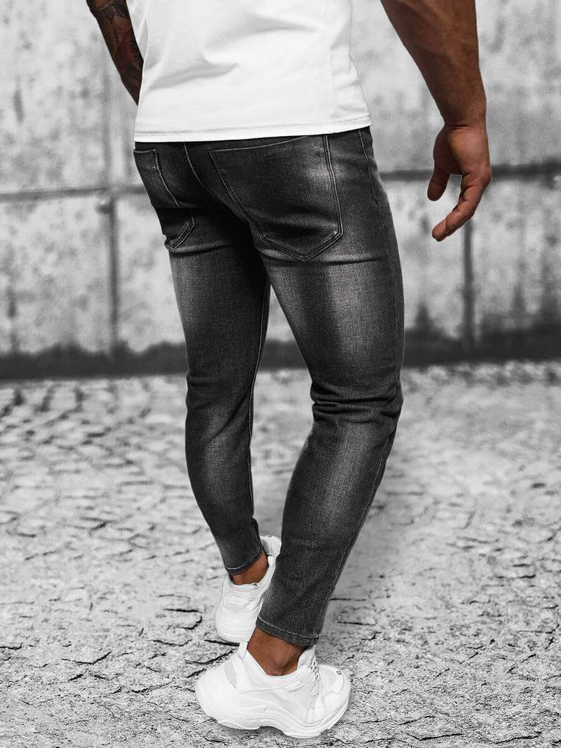 Juodi vyriški džinsai OZONEE NB/MP0199N