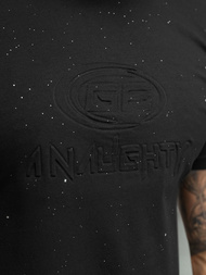 Juodi vyriški marškinėliai OZONEE O/QQ1390