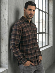 Granatinė vyriški marškiniai OZONEE V/V177Z