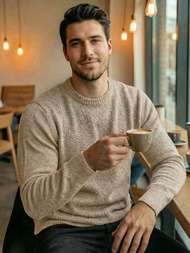 Smėliniai Vyriškas Megztinis OZONEE JS/59B3607/155