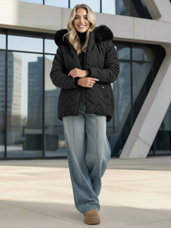 Juoda moteriška striukė OZONEE JS/16M9296/392