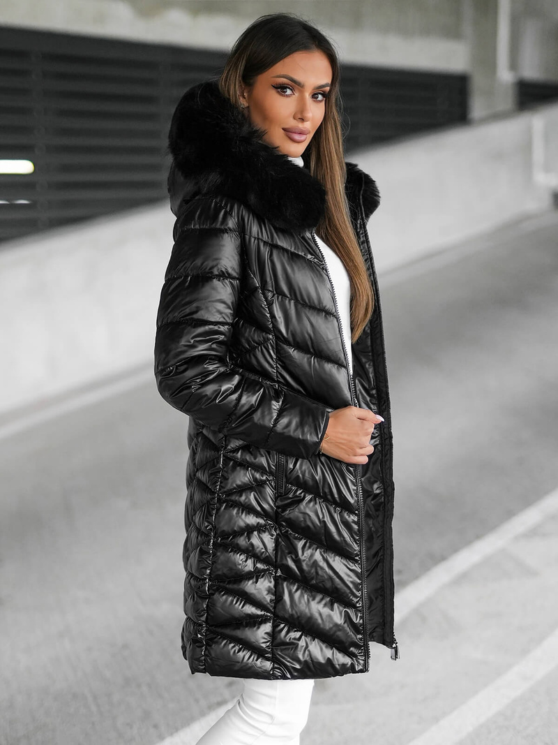 Juoda moteriška striukė OZONEE JS/16M9100/392Z