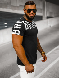 Juodi vyriški marškinėliai OZONEE O/8T1265/3