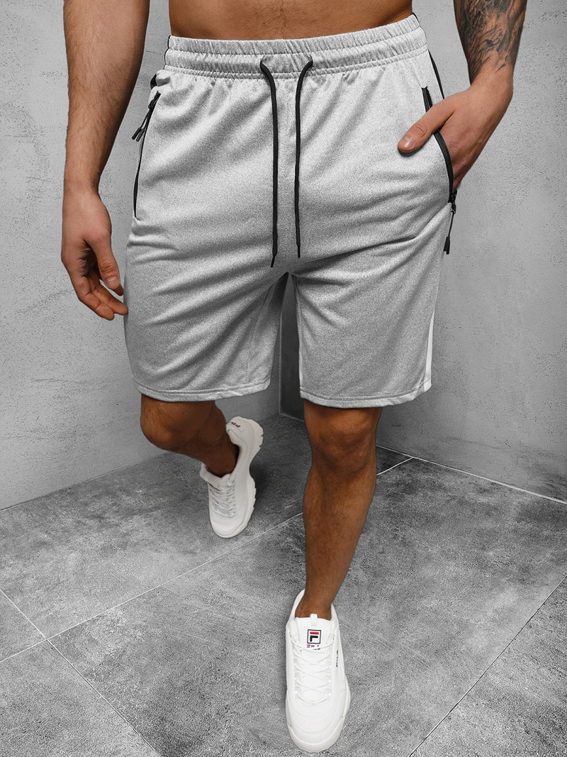 Pilkas vyriški sportiniai šortai OZONEE JS/68007/2