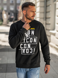 Juodas vyriškas džemperis OZONEE JS/8B1763/3