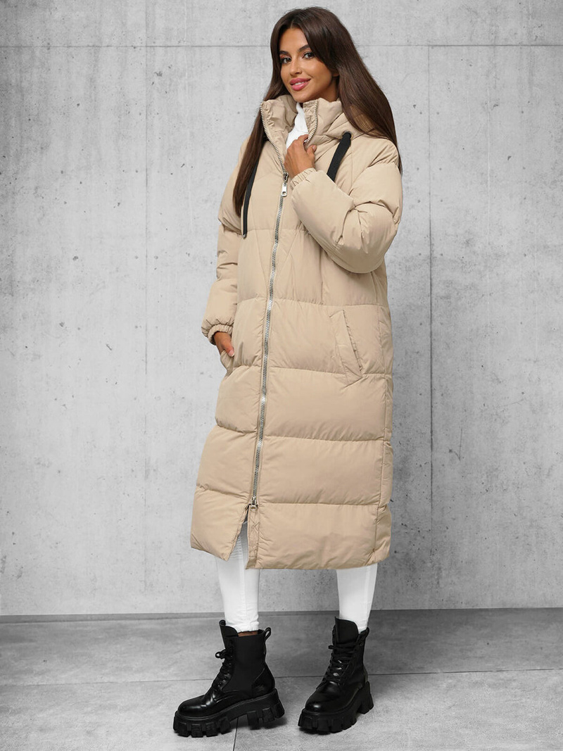 Smėlinis moteriška striukė OZONEE JS/5M3163/62Z