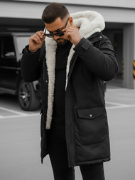 Juoda vyriška žieminė striukė OZONEE JS/5M120/392Z