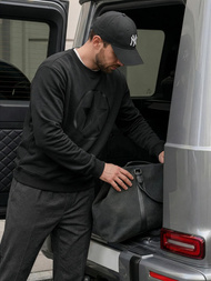 Juodas vyriškas džemperis OZONEE JS/8B1991/3