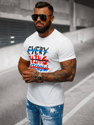 Balti vyriški marškinėliai OZONEE O/8T1266/1