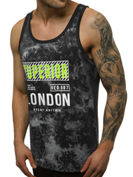 Juodi vyriški berankoviai marškinėliai OZONEE JS/SS11037