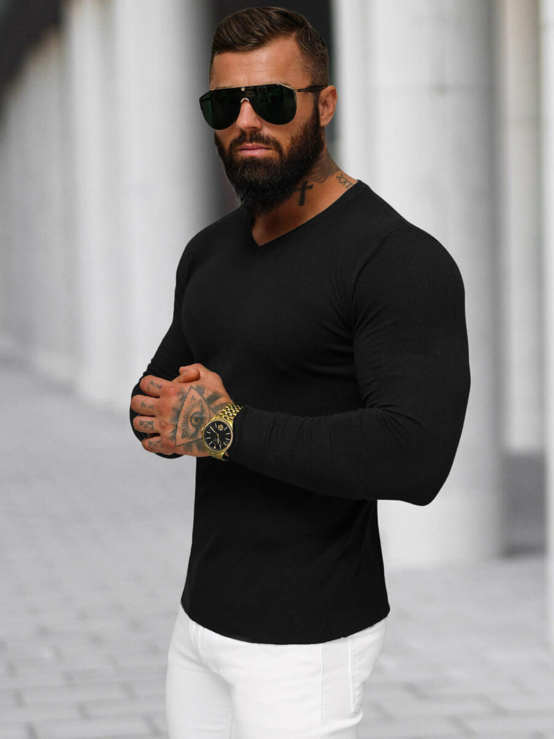 Tamsiai vyriškas megztinis OZONEE NB/MMB601/4Z