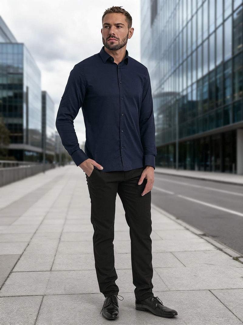 Granatinė vyriški marškiniai OZONEE V/V188