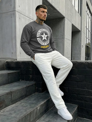 Grafitinis vyriškas džemperis OZONEE JS/8B1768/5