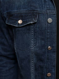 Granatinė vyriška džinso šerpas striukė OZONEE NB/MJ517BS