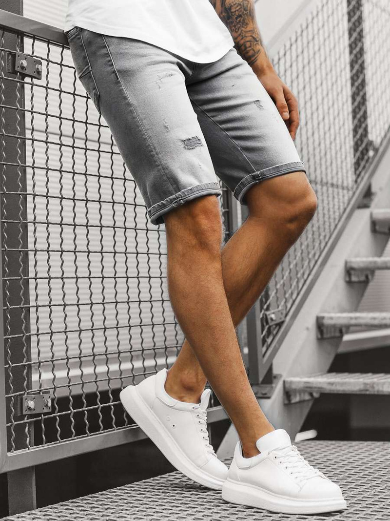 Grafitiniai Vyriški džinso šortai OZONEE B/55107