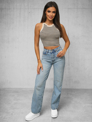 Smėliniai/juodas moteriškas apatinis trikotažas OZONEE O/JK6557