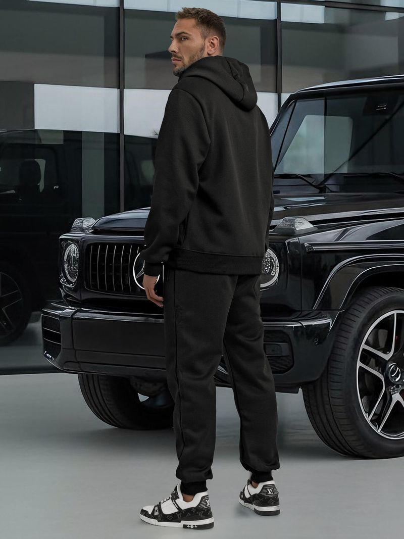 Juodas vyriškas sportinis kostiumas OZONEE O/3C582AB