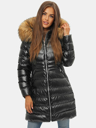 Juodai-ruda moteriška žieminė striukė OZONEE JS/M777/392B