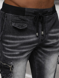 Juodai vvyriški jogger džinsai OZONEE NB/MP0108N