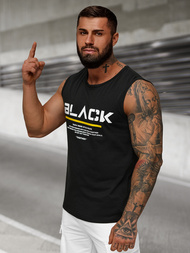 Juodi vyriški berankoviai marškinėliai OZONEE JS/8B1712/3