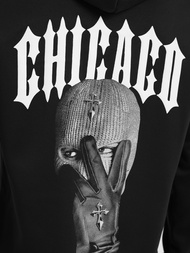 Juoda vyriškas džemperis su gobtuvu OZONEE JS/21B1903/3