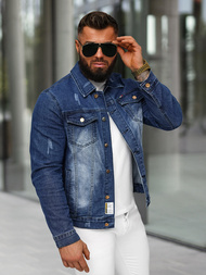 Tamsiai-mėlyna vyriška džinso striukė OZONEE NB/MJ525BSZ