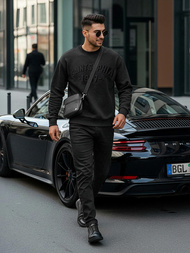 Juodas vyriškas džemperis OZONEE JS/8B1953/3