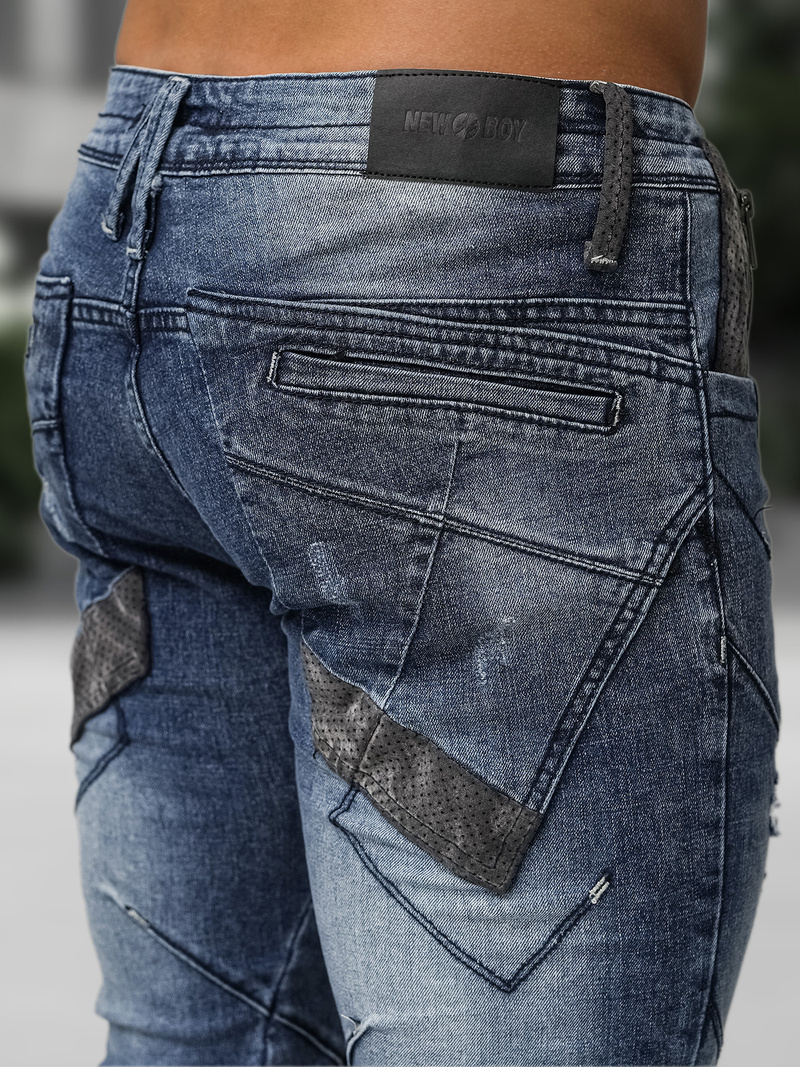 Mėlyni vyriški džinsai OZONEE NB/MP0045BZ